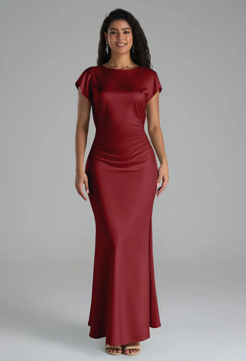 AW Lacey Burgundy  Bridesmaid Dresses